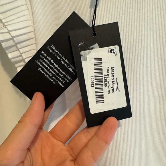 White Ruffle Sleeve Top by Rails - Picture 3 of 3